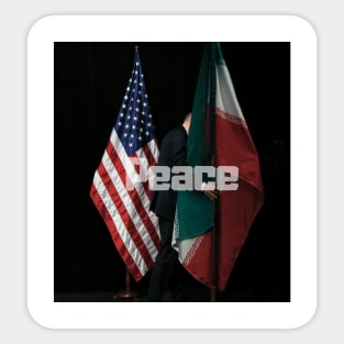 Paix USA vs IRAN Sticker